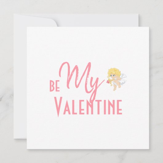 Carte Minimaliste romantique Be My Valentine (Devant)