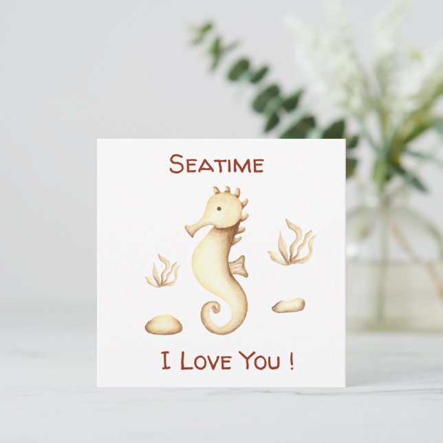 Carte Minimaliste Romantique Siège Été  (Debout devant)