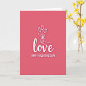 Carte minimaliste Rose Amour (Fleur jaune)