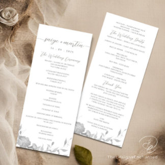 Carte minimaliste simple Boho Floral Wedding Progr