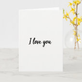 Carte minimaliste Simple je t'aime (Fleur jaune)