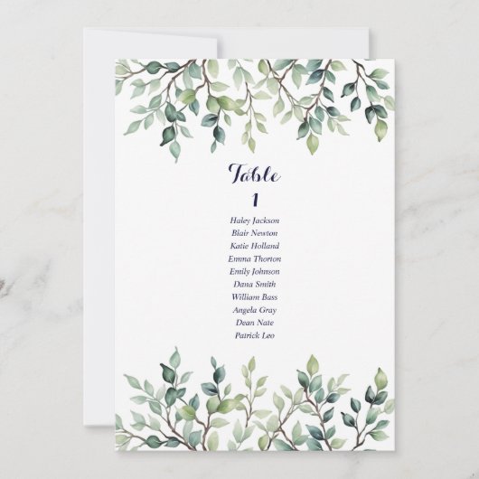Carte minimaliste simple mariage feuille (Devant)
