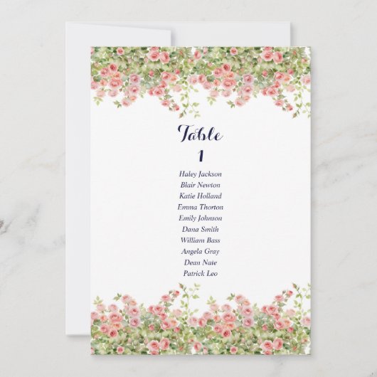 Carte minimaliste simple rose (Devant)