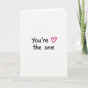 Carte minimaliste The One Love