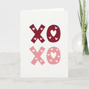 Carte minimaliste Xoxo sincère