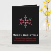 Carte Minimalistic Red Snowflake Hand Drawn Art (Fleur jaune)