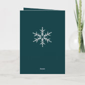 Carte Minimalistic White Snowflake Hand Drawn Art (Dos)