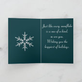 Carte Minimalistic White Snowflake Hand Drawn Art (Intérieur)
