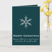 Carte Minimalistic White Snowflake Hand Drawn Art (Fleur jaune)