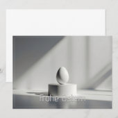 Carte Minimalistisches Osterei auf modernem Podest (Devant / Derrière)