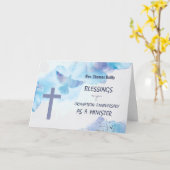 Carte Ministre Ordination Anniversaire Bénédiction pourp (Fleur jaune)