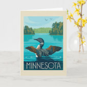 Carte Minnesota | Loon (Fleur jaune)