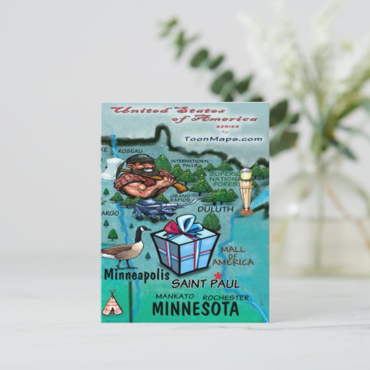 Carte Minnesota USA (Debout devant)