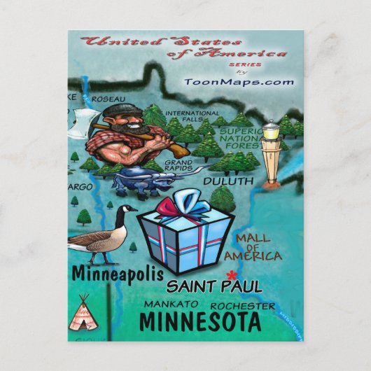 Carte Minnesota USA (Devant)