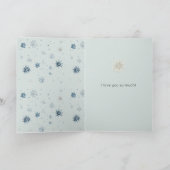 Carte Mint Blue Snowflakes Snowman Christmas (Intérieur)