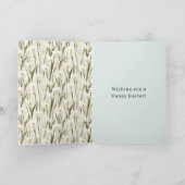 Carte Mint Easter Bunny Calla Lilies Butterflies (Intérieur)