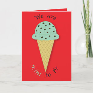 Carte Mint to Be Valentine Cute Pun Ice Cream