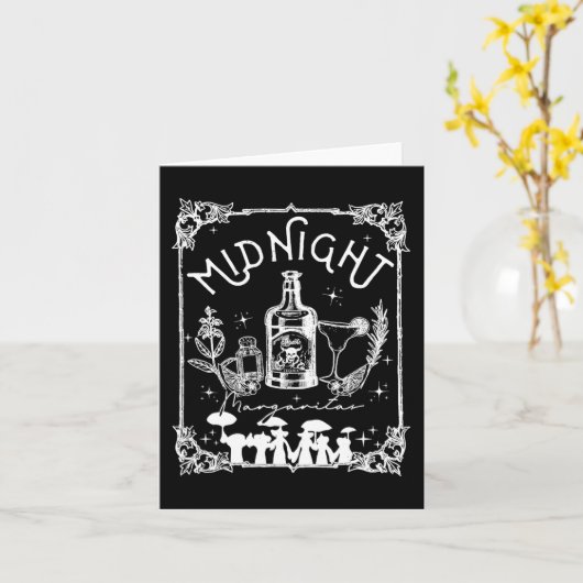 Carte Minuit Margaritas Pratique Magie Tee Halloween (Fleur jaune)