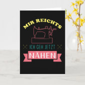 Carte Mir reichts ich geh nähen (Fleur jaune)