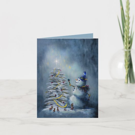 Carte Miracle d'hiver - peint à la main (Devant)