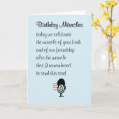 Carte Miracles d'anniversaire - Un poème d'anniversaire  (Fleur jaune)