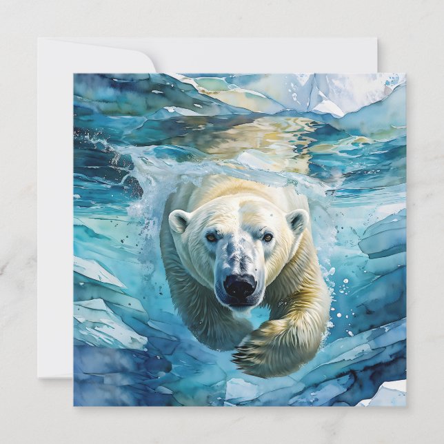 Carte Mirage arctique : Le Monarque de la natation (Devant)