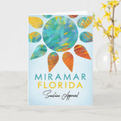 Carte Miramar Floride Sunshine Travel (Fleur jaune)