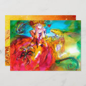 Carte MIRANDOLINA MASQUERADE BALL jaune brun rouge vert (Devant / Derrière)