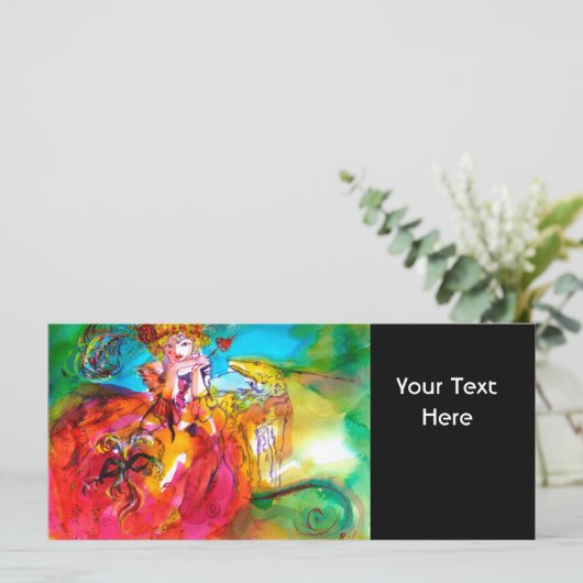 Carte MIRANDOLINA / Masques de Carnaval vénitien (Debout devant)