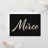 Carte Mirco White Riting Card (Devant/Arrière en situation)