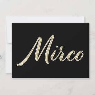 Carte Mirco White Riting Card