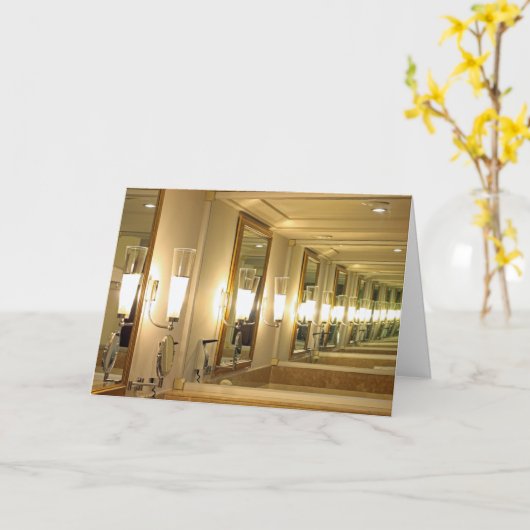 Carte Miroir d'infini (Fleur jaune)