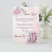 Carte Mis 15 Merci Note (Debout devant)