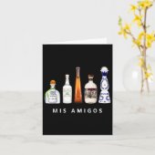 Carte Mis Amigos Tequila Funny Cinco De Mayo Parc Mexica (Fleur jaune)