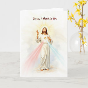 Carte Miséricorde divine Jésus je me confie en Toi Catho