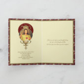 Carte Miséricorde divine Sacré-Coeur Écriture Religieuse (Intérieur)