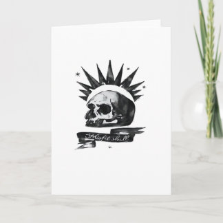 Carte Misfit Skull Creative CharacteFolded Greeting Card