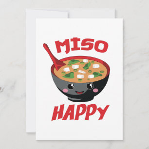 Carte Miso Happy Funny Food Kawaii