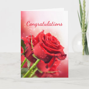 Carte Miss America USA Red Roses Greeting Card-Congrats
