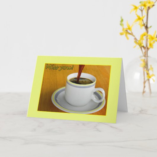Carte Miss Café (Fleur jaune)