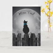 Carte Miss chat You au clair de lune (Fleur jaune)
