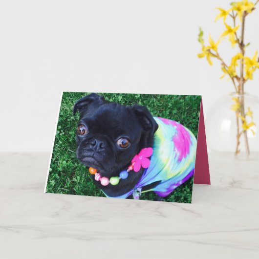 Carte Miss Harley Greeting (Fleur jaune)