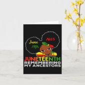Carte Miss Juneteenth Se souvenir de mes ancêtres Fille  (Fleur jaune)