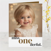 Carte Miss ONEderful First Birthday Card (Fleur jaune)