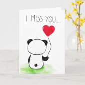 Carte Miss Panda (Fleur jaune)