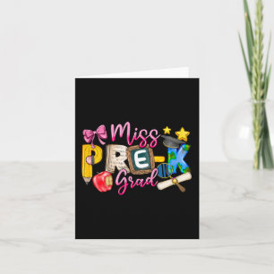 Carte Miss Pré-k Grad Graduation Chemise Fille Enfant De