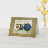 Carte Miss Tea Setting Still Life Photographie (Fleur jaune)