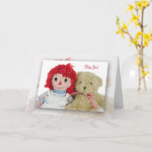 Carte Miss Tu ours et poupée (Fleur jaune)