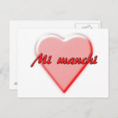 Carte Miss You (Devant / Derrière)