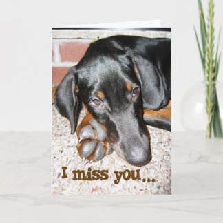 Carte Miss You - Doberman Pinscher Puppy